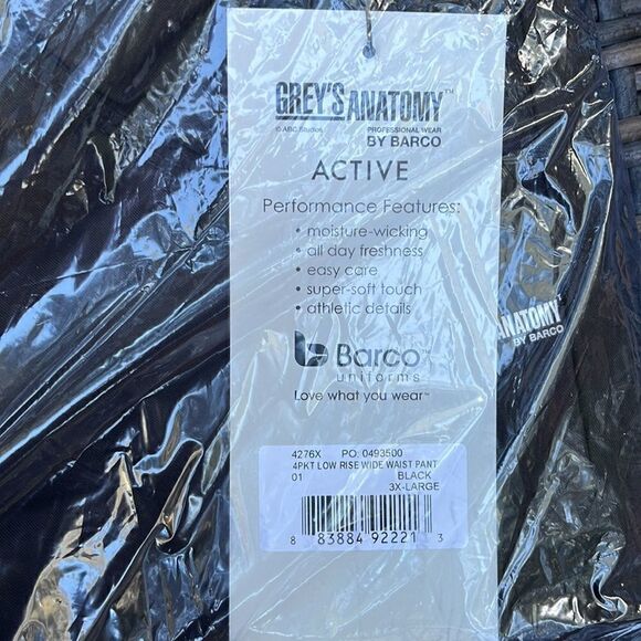 BARCO GREYS ANATOMY CORA V-NECK MEDICAL SCRUB TOP 4 POCKETS TULIP SLEEVE 2XL NWT - Picture 9 of 9